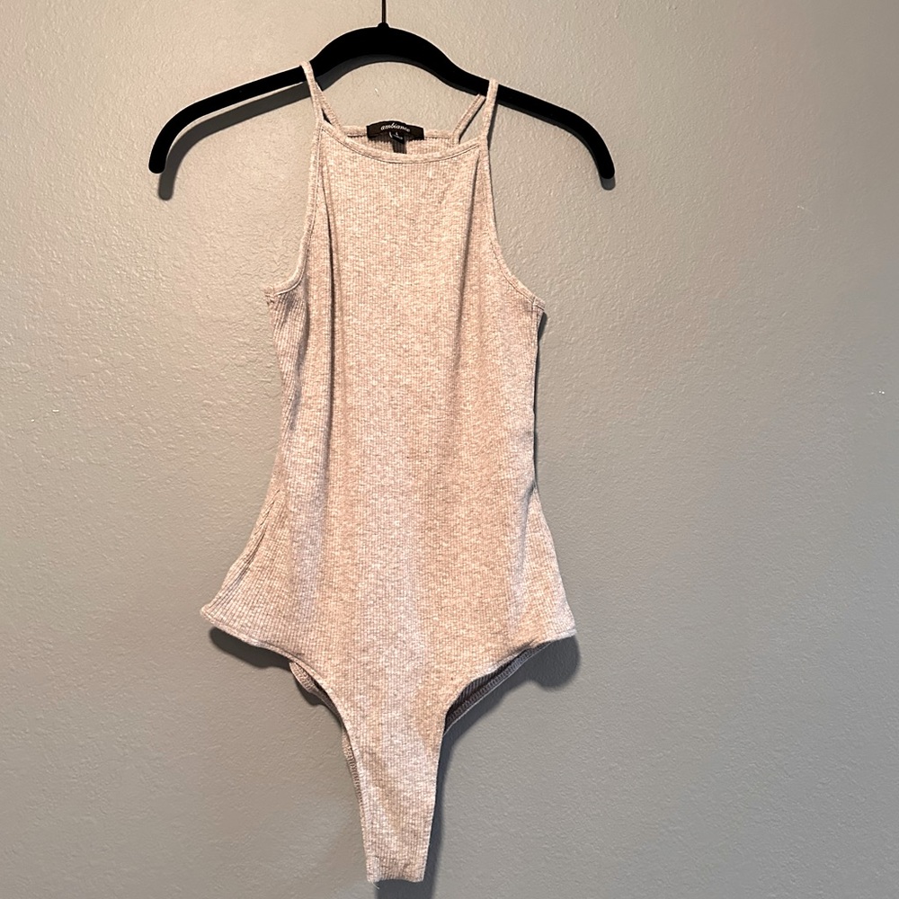 Women’s Cotton Grey Bodysuit Large
